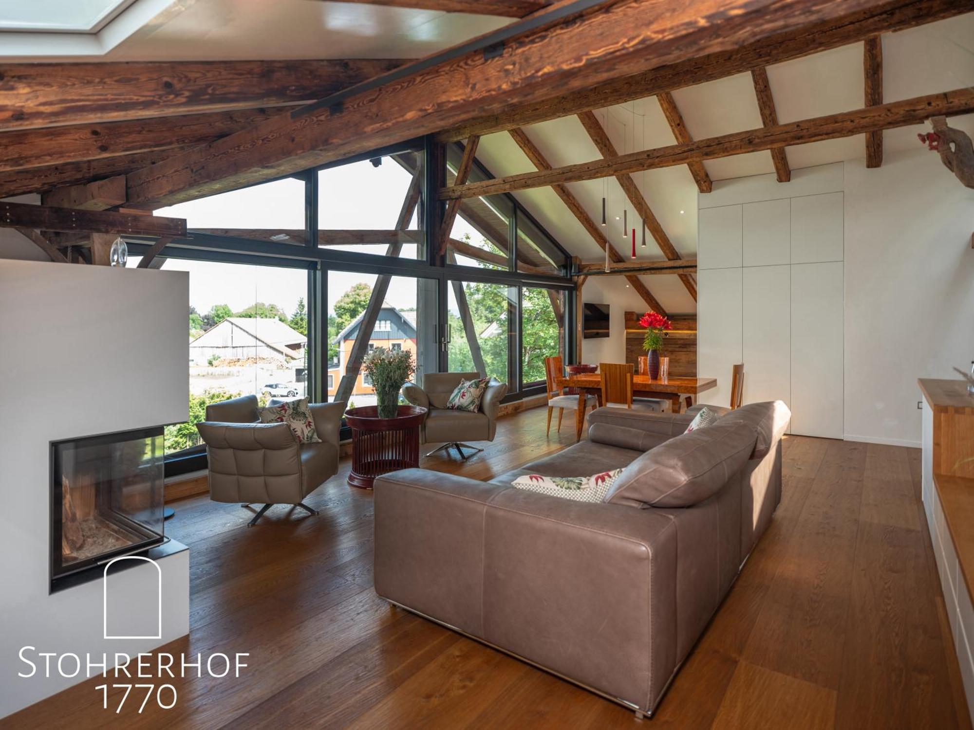 5 Sterne Penthouse-Loft Gut Stohrerhof Bis 4 Personen Dießen am Ammersee מראה חיצוני תמונה